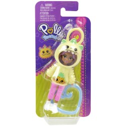 Mattel Polly Pocket Friend Clip Doll, 3-Inch Doll With Keychain Clip And Themed Fashion Hoodie, Travel Toys HKV98 / JBJ95 194735