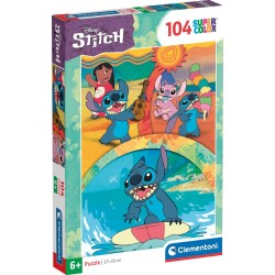 Clementoni παιδικό παζλ super color disney stitch 104 τμχ 1210-25042 8005125250424