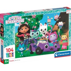 Clementoni παιδικό παζλ super color dreamworks gabbys dollhouse 104 τμχ 1210-25034 8005125250349