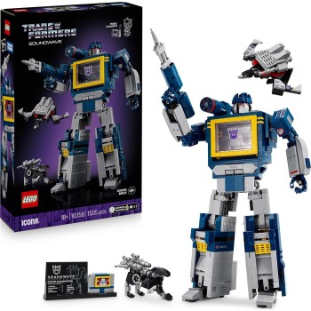 LEGO icons transformers: soundwave set for adults - display model kit with conve 10358 5702017829173