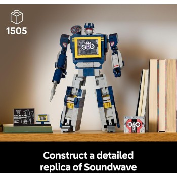 LEGO icons transformers: soundwave set for adults - display model kit with conve 10358 5702017829173