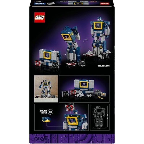 LEGO icons transformers: soundwave set for adults - display model kit with conve 10358 5702017829173