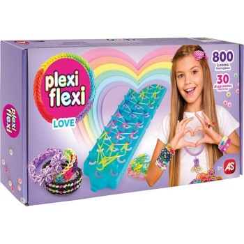 As company As Plexi Flexi Love Loom With 800 Tires and 30 Accessories for Ages 5+ 1080-25574 5203068255749
