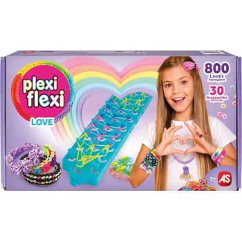 As company AS Plexi Flexi Love Αργαλειός Με 800 Λαστιχάκια and 30 Αξεσουάρ Για Ηλικίες 5+ Χρονών 1080-25574 5203068255749
