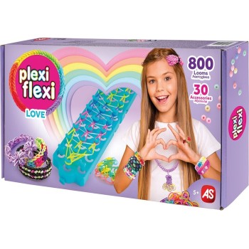 As company AS Plexi Flexi Love Αργαλειός Με 800 Λαστιχάκια and 30 Αξεσουάρ Για Ηλικίες 5+ Χρονών 1080-25574 5203068255749