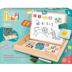 As company Happihobbi Magnet Wooden Wooden Magnetic Table 2 -sided Table With 35 Educational Magnets for 1029-64086 520306864086