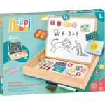 As company Happihobbi Magnet Ξύλινος Μαγνητικός Επιτραπέζιος Πίνακας 2 Όψεων Με 35 Εκπαιδευτικούς Μαγνήτες Για 1029-64086 520306