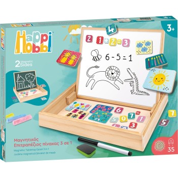 As company Happihobbi Magnet Wooden Wooden Magnetic Table 2 -sided Table With 35 Educational Magnets for 1029-64086 520306864086