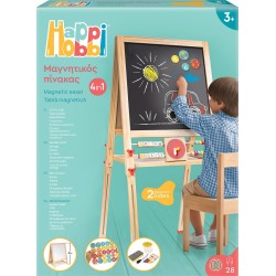 As company Happihobbi Magnet Ξύλινος Μαγνητικός Επιδαπέδιος Πίνακας 2 Όψεων Για 3+ Χρονών 1029-64087 5203068640873