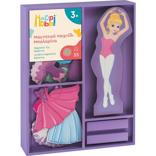 As company Happihobbi Magnet Sweet Ballerina Dress-up 35 Εκπαιδευτικοί Ξύλινοι Μαγνήτες Για 3+ Χρονών 1029-64084 5203068640842