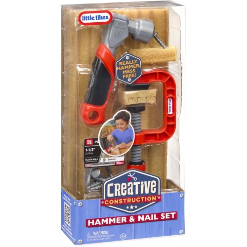 Little Tikes Creative construction hammer/nail set 643248-EUC 050743643248