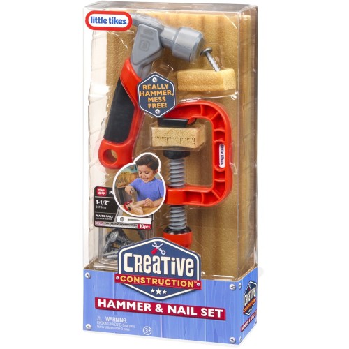 Little Tikes Creative construction hammer/nail set 643248-EUC 050743643248