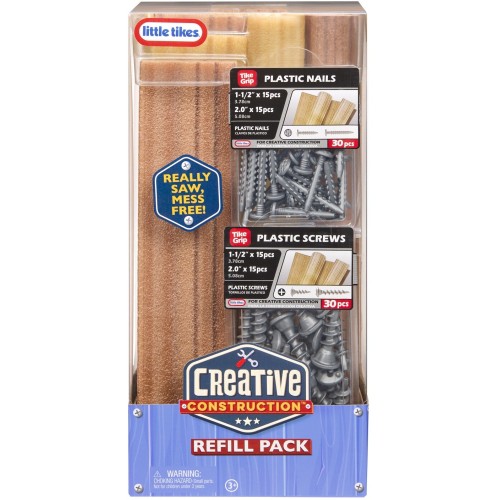 Little Tikes Creative construction wood/nails/screw 643927-EUC 050743643927
