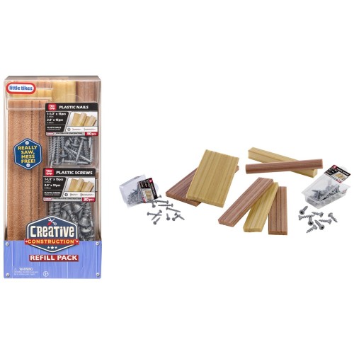 Little Tikes Creative construction wood/nails/screw 643927-EUC 050743643927
