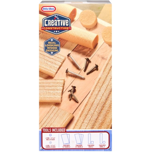LITTLE TIKES Creative Construction σετ ΥΛΙΚΩΝ ΞΥΛΟ-ΚΑΡΦΙΑ-ΒΙΔΕΣ 643927-EUC 050743643927