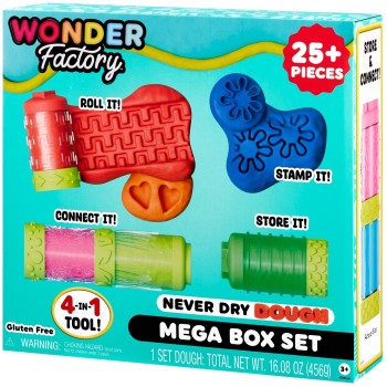 MGA Entertainment Wonder Factory Never Dry Mega Set of Modelling Dough 595137-EUC 035051595137