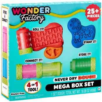 MGA Entertainment Wonder Factory Never Dry Mega Set of Modelling Dough 595137-EUC 035051595137