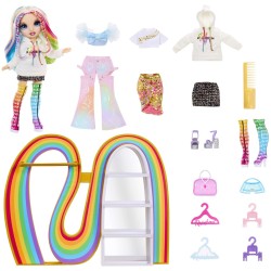 MGA Entertainment Rainbow High Amaya’s Rainbow Closet Playset + Exclusive Rainbow Doll 543183-EUC 035051543183