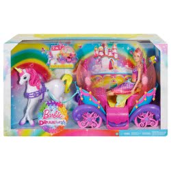 Mattel Barbie Άμαξα Ουράνιο Τόξο Με Κούκλα DPY38 887961328776