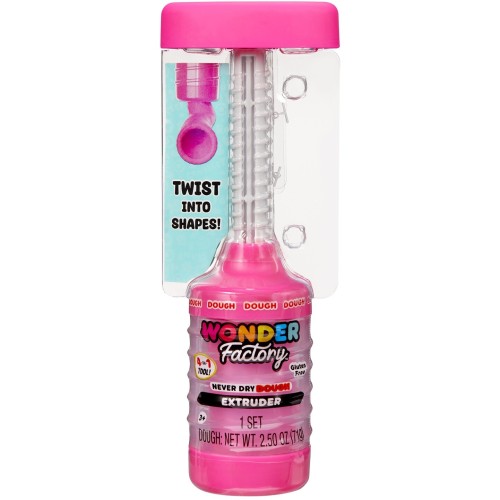 MGA Entertainment Wonder Factory Never Dry Dough Extruder - Pink 532255-EUC 035051532255