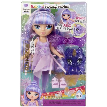 MGA Entertainment Rainbow High Littles Rainbow Fantasy Fairies Doll- Amethyst purple for PDQ 543435-X2EUC 035051543435
