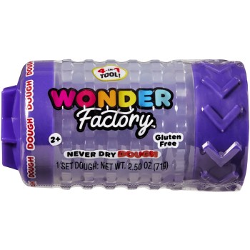 MGA Entertainment Wonder Factory Never Dry Dough Singles - Purple 595038-EUC 035051595052