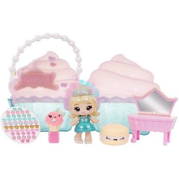 MGA Entertainment Yummiland Beauty Bag Playset + Lip Gloss Doll - cupcake Beauty Bag 546719-EUC 035051546733