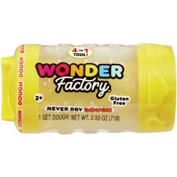 MGA Entertainment Wonder Factory Never Dry Dough Singles - Yellow 594970-EUC 035051595007