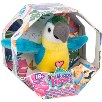 Jap Happy Yappers Plush Slap Band Animals- Blue Parrot  840060295936