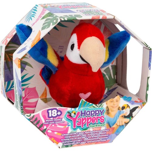 JAP Happy Yappers Λούτρινο Slap Band Ζωάκια- Red Parrot  840060295943