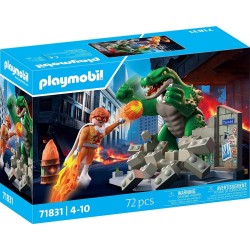 Playmobil Superheroes Roleplay Υπερήρωας Εναντίον Της Γιγαντιαίας Σαύρας 71831 4008789718310