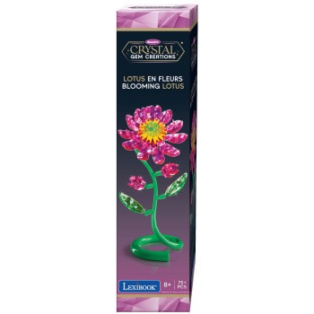 Lexibook cra-z-art  gem single lotus bouquet set of lotus construction with 6+ years decorative stickers, 1+ players 35.CRSS61 3