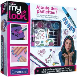 Lexibook Cra-z-art 3 in 1 Ultimate Glitter Beauty Set The Ultimate gum Hair Decoration set With Glitter and Gems!8+ Years Old, 1