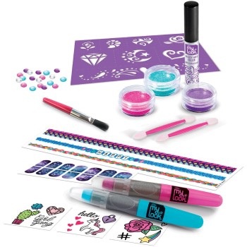 Lexibook Cra-z-art 3 in 1 Ultimate Glitter Beauty Set The Ultimate gum Hair Decoration set With Glitter and Gems!8+ Years Old, 1