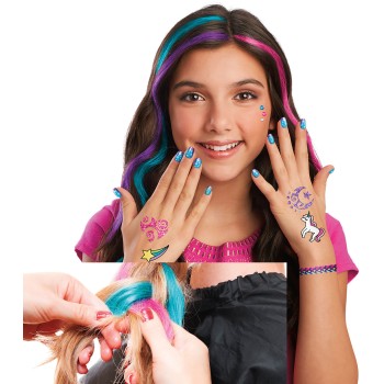 Lexibook Cra-z-art 3 in 1 Ultimate Glitter Beauty Set The Ultimate gum Hair Decoration set With Glitter and Gems!8+ Years Old, 1