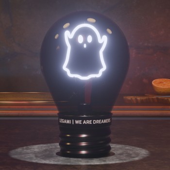Legami Decorative Lightbulb-shaped Table Lamp - Ghost - Bulb Fiction ghost CLB0018 8052694039370
