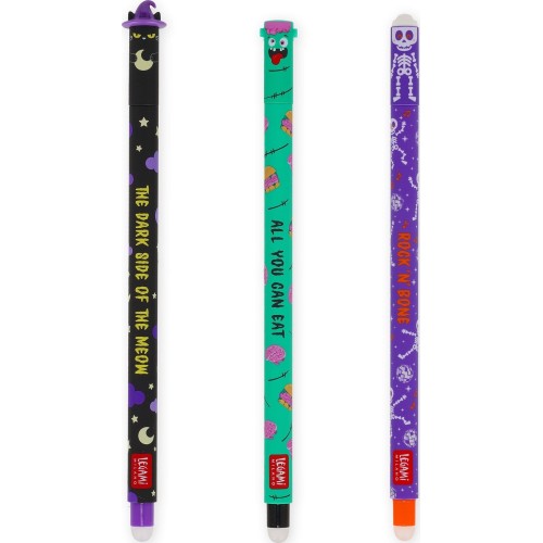 Legami Set of 3 Erasable Gel Pens - The Boo Crew the boo crew EPSET0013 8052694038014
