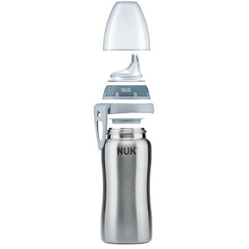 NUK Active Cup Water Canteen Stainless Steel 12M+ Σιέλ 215Ml 10255328 4008600251705