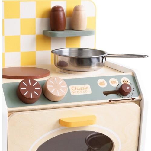 Classic World Wooden Mini Kitchen With Accessories C50567 6927049055676