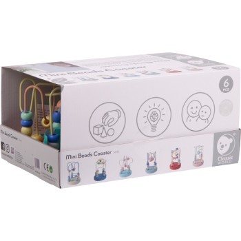 Classic World Ξύλινος Λαβύρινθος με Χάντρες Display 6τμχ C54143 6927049054143