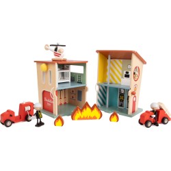 Classic World Wooden Fire Station C50646 6927049056468