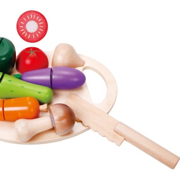 Classic World Wooden Vegetables on Cutting Wood C2825 6927049001093