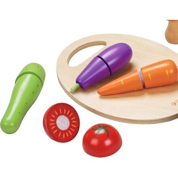Classic World Wooden Vegetables on Cutting Wood C2825 6927049001093
