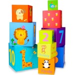 Classic World Stacking Cubes With Animals and Numbers C3567 6927049002106
