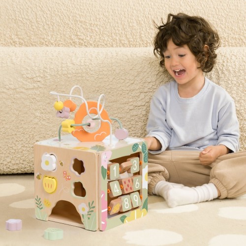 Classic World Multi-activity Wooden Cube Bees C20192 6927049021923