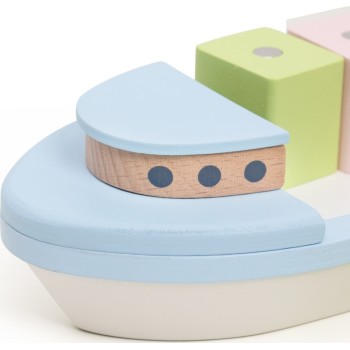 Classic World Wooden Boat With Bricks C20186 6927049021862