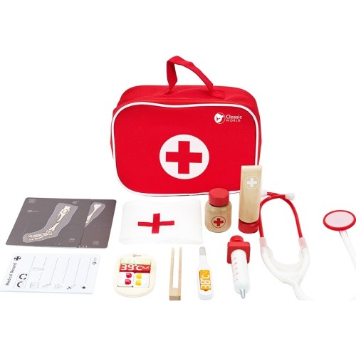 Classic World Wooden Doctor's Suitcase Set C54419 6927049054419