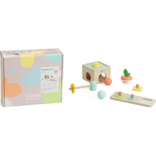 Classic World Ξύλινο Σετ για Μωρά 6Μ+ Hello Box C10028 6927049010286