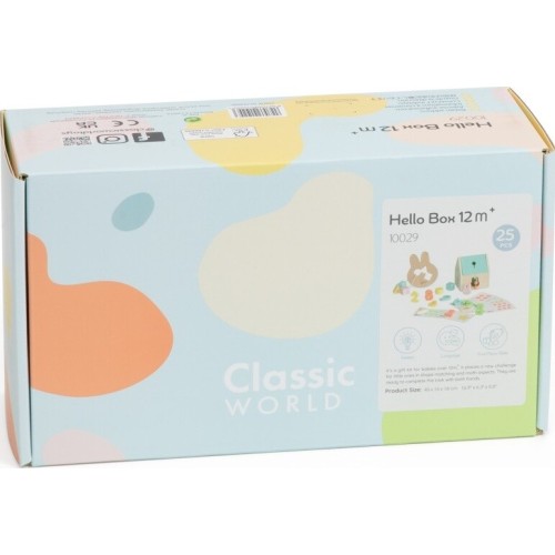 Classic World Ξύλινο Σετ για Μωρά 12μ+ Hello Box C10029 6927049010293