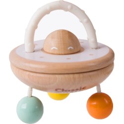 Classic World Ξύλινη Βρεφική Κουδουνίστρα UFO C10006 6927049010064
